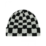 mahagrid (マハグリッド) CHECKERBOARD BEANIE WHITE/BLACK(MG2EFMAB37A)