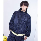 アクメドラビ(acme' de la vi) SYMBOL PUCKERING WINDBREAKER JACKET BLACK