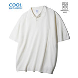 JEMUT (ジェモッ) Epic Like Linen Short Collar Knit Ivory SOKN2562
