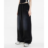 Odd Studio (オッドスタジオ) Brush Washing Wide Sweatpants - black