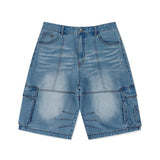 mahagrid (マハグリッド) BERMUDA CARGO DENIM SHORT LIGHT BLUE(MG2EMMD161A)