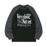 Odd Studio (オッドスタジオ) Very Close Raglan Over Fit Long Sleeve - BLACK/CHARCOAL