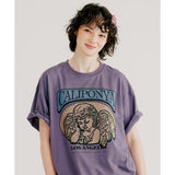 ダブルユーブイプロジェクト(WV PROJECT) Los-angel 1/2 sleeve t-shirts ashviolet JJST7725