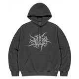 mahagrid (マハグリッド) TRIBAL ECLIPSE PIGMENT HOODIE CHARCOAL(MG2EFMM408A)