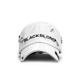 ブラックブロンド(BLACKBLOND) BBD Ripped Piercing Custom Denim Cap (White)