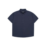 アクメドラビ(acme' de la vi) SYMBOL LOGO RIVET COTTON SHORT SLEEVE SHIRT NAVY