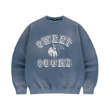 mahagrid (マハグリッド) FADED SWEET SOUND SWEATSHIRT BLUE(MG2EFMM452A)