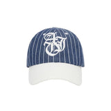 アジョバイアジョ(AJOBYAJO) Sporty Logo Stripe Denim Cap [BLUE]