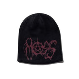 マスノウン(MASSNOUN)  PENTAGRAM SHORT BEANIE MWHAC001-BK