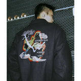 ROMANTIC CROWN(ロマンティック クラウン) MIN-HWA WOOL SOUVENIR JACKET_BLACK