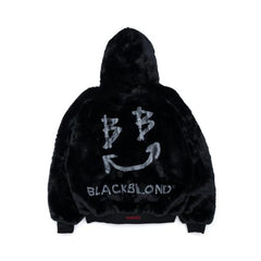 ブラックブロンド(BLACKBLOND) BBD Sprayed Smile Logo Fur Hood