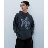 NCOVER（エンカバー）MELTING STAR LOGO PIGMENT HOODIE-CHARCOAL