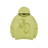 アクメドラビ(acme' de la vi) HALFTONE SYMBOL PRINTING HOODIE LIME