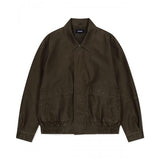 mahagrid (マハグリッド) WASHED FAUX LEATHER BLOUSON BROWN(MG2EFMB940A)