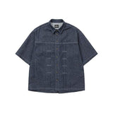 アジョバイアジョ(AJOBYAJO) Recycled Denim Trucker Shirt [NAVY]