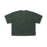 アジョバイアジョ(AJOBYAJO) Sporty Logo Applique Washed T-Shirt [GREEN]