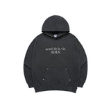 アクメドラビ(acme' de la vi) CIRCLE SYMBOL RIVET HOODIE CHARCOAL