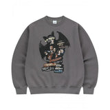 mahagrid (マハグリッド) BAT POSTER COLLAGE SWEATSHIRT GREY(MG2EFMM459A)