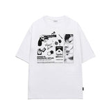 Odd Studio (オッドスタジオ) Collage Graphic Oversized Fit T-Shirt - white