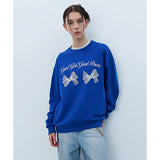 NCOVER（エンカバー）TWIN RIBBON SWEATSHIRT-BLUE