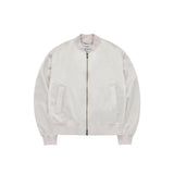 アクメドラビ(acme' de la vi) PUCKERING SATIN MA-1 JACKET BEIGE