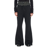 レイブレス(LABELESS) BLACK BOYFRIEND BOOTCUT SWEATPANTS