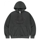 mahagrid (マハグリッド) ECLIPSE RAW CUT ZIP UP HOODIE CHARCOAL(MG2EFMM490A)