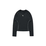 アクメドラビ(acme' de la vi) CIRCLE SYMBOL WOMAN LONG SLEEVE RASH GUARD BLACK