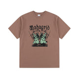 mahagrid (マハグリッド) SLEEPING ANGELS TEE RED BEIGE(MG2EMMT537A)