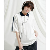 JEMUT (ジェモッ) Forward Overfit Collar Short T-Shirts Ivory OYST2559