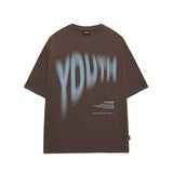 Odd Studio (オッドスタジオ) Youth Blur Oversized Fit T-Shirt - brown