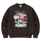 mahagrid (マハグリッド) LOGO LIST SWEATSHIRT BROWN(MG2EFMM455A)