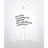 MYDEEPBLUEMEMORIES(マイディープブルーメモリーズ) LIKE HAPPINESS TEXT LOVE SLEEVE In White