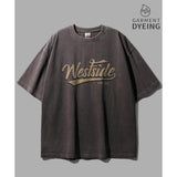 JEMUT (ジェモッ) West Pigment Overfit Short T-shirts Brown OYST2570