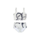 アクメドラビ(acme' de la vi)  SYMBOL FULL PRINTING HIGH WAIST BIKINI SET UP CREAM