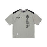 アジョバイアジョ(AJOBYAJO) [PBA] Total Logo Nylon T-Shirt [LIGHT GREY]