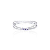 ブラック·パブル(BLACK PURPLE) [silver925] Gemline ring (Purple)