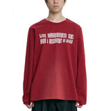 The Contorted Excuse Long Sleeves T-Shirt [BURGUNDY]