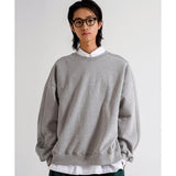 JEMUT (ジェモッ) Share Crop Heavy Napping Sweatshirts Gray YHMT2534