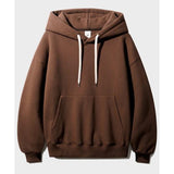 ティーダブリューエヌ(TWN) Newdaily plain hoodie brown HHHD3510