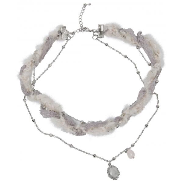 ★FLARE UP★ Braided Handmade Necklace FL730Black FLARE UP (フレアアップ) Braided Handmade Necklace (FL