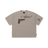 アジョバイアジョ(AJOBYAJO) [PBA] Gun Shot T-Shirt [BEIGE]