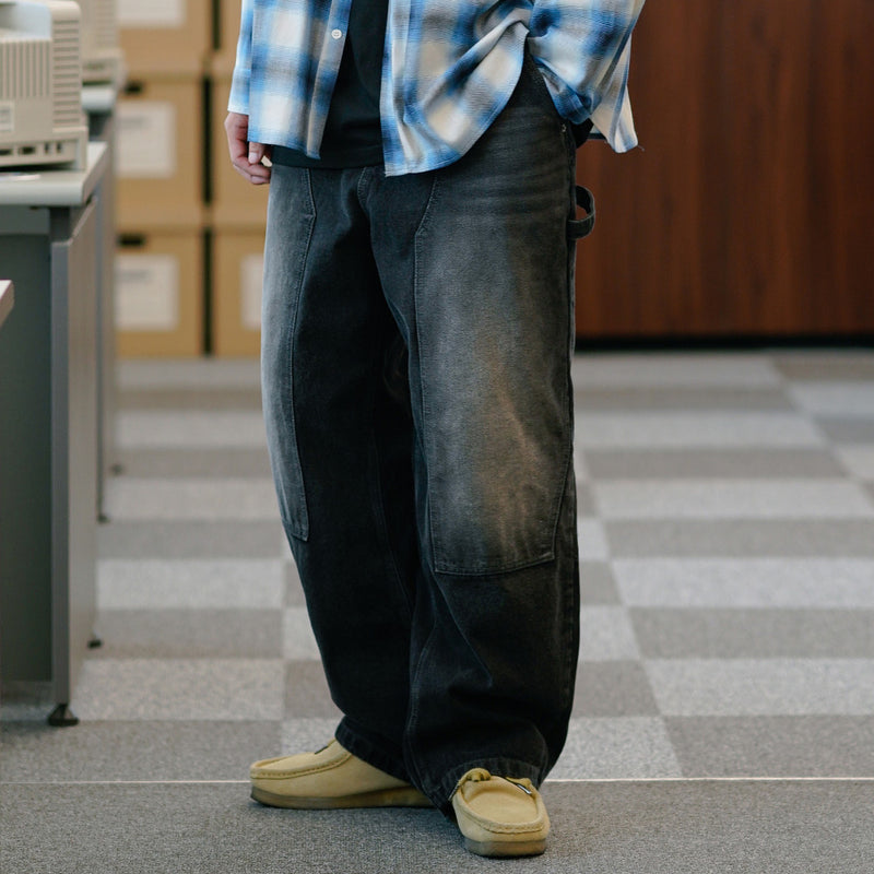 ジェモッ(JEMUT) Build Double Knee Wide Denim Pants 1種 SOLP2579