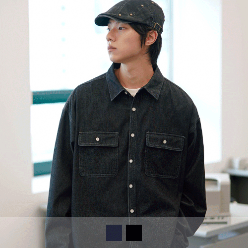 ジェモッ(JEMUT) Wriston Overfit Denim Shirt 2種 SOLS2583