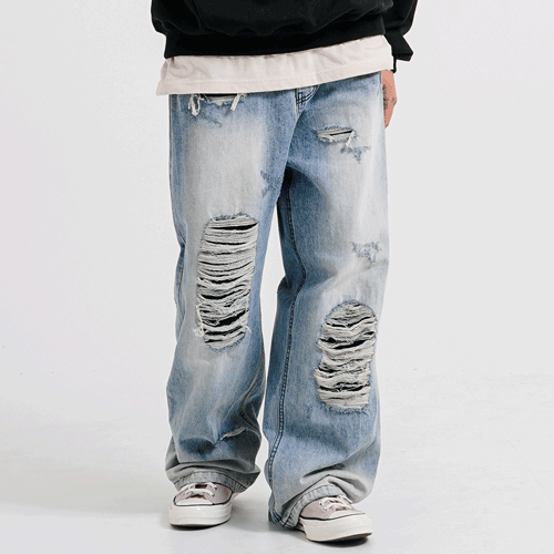 パンチライン(PUNCHLINE) Heavy Destroyed Jeans 2種 JJLP9158