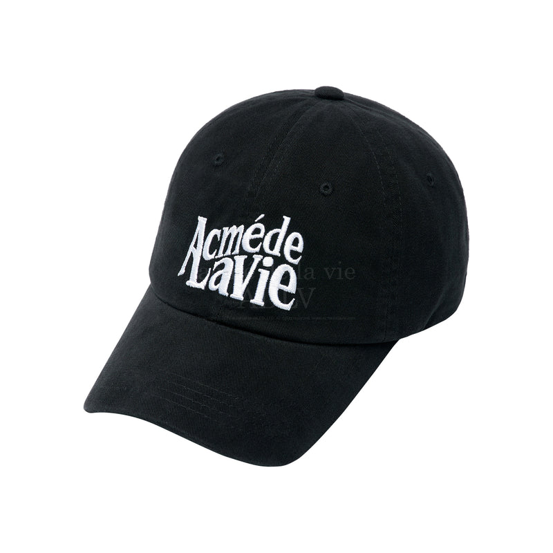 アクメドラビ(acme' de la vie) ADLV GROOVY LOGO BALL CAP BLACK
