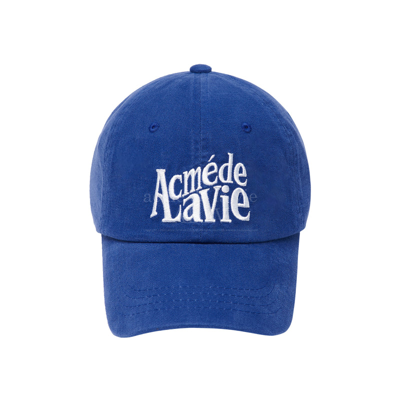 アクメドラビ(acme' de la vie) ADLV GROOVY LOGO BALL CAP BLUE