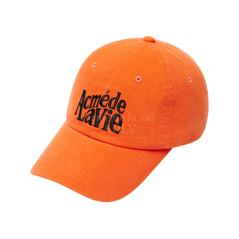 アクメドラビ(acme' de la vie) ADLV GROOVY LOGO BALL CAP ORANGE