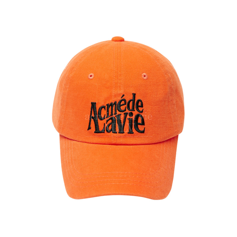 アクメドラビ(acme' de la vie) ADLV GROOVY LOGO BALL CAP ORANGE