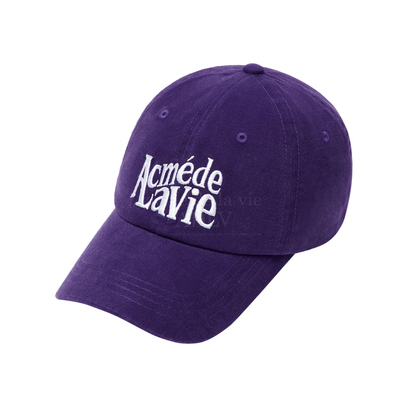 アクメドラビ(acme' de la vie) ADLV GROOVY LOGO BALL CAP PURPLE